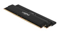 Micron (Crucial) Crucial Pro 32GB (2x16GB) DDR5 UDIMM 6400MHz CL38 Black Heat Spreader Support Intel XMP AMD Ryzen Desktop PC