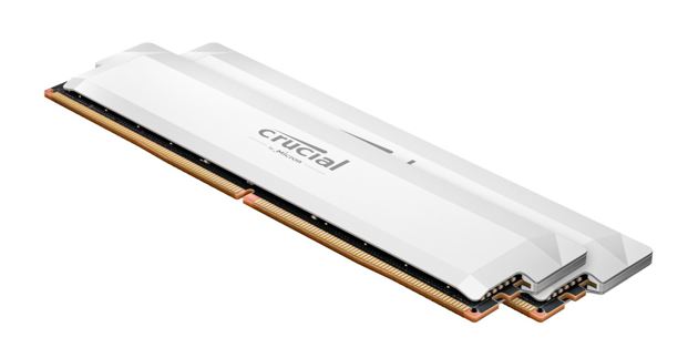 Micron (Crucial) Crucial Pro 32GB (2x16GB) DDR5 UDIMM 6400MHz CL38 White Heat Spreader Support Intel XMP AMD Ryzen Desktop PC