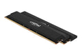 Micron (Crucial) Crucial Pro 64GB (2x32GB) DDR5 UDIMM 6400MHz CL40 Black Heat Spreader Support Intel XMP AMD Ryzen Desktop PC