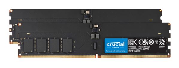 Micron (Crucial) Crucial 128GB (2x64GB) DDR5 CUDIMM 6400MHZ CL52 Desktop PC Memory for Intel Core Ultra Processors AI PC