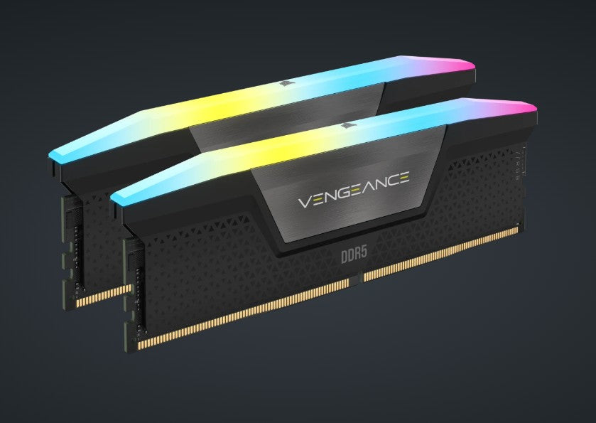 Corsair Corsair Vengeance RGB 16GB (2x8GB) DDR5 DRAM 5200MT/s CL40 Memory Kit — Black