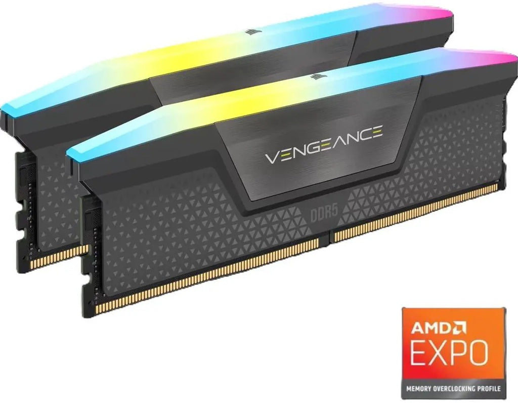 Corsair Corsair Vengeance RGB 32GB (2 x16GB) 288-Pin PC RAM DDR5 6000 (PC5 48000) Desktop Memory