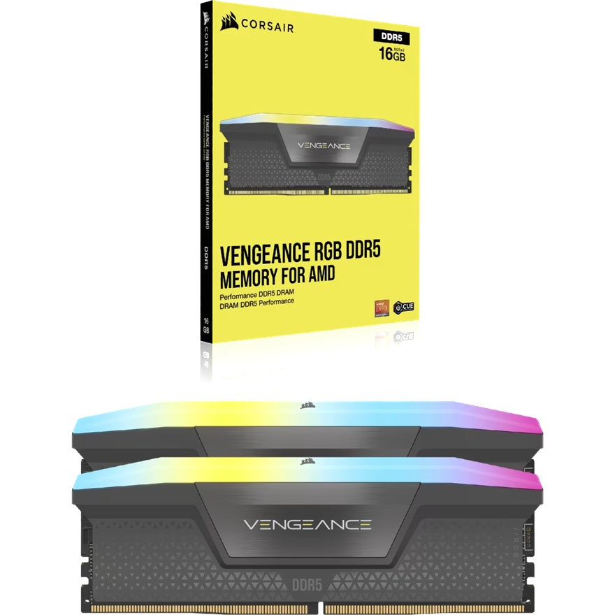 Corsair Vengeance RGB 64GB (2x32GB) DDR5 DRAM Up To 5600MT/s CL40 Memory Kit — GREY