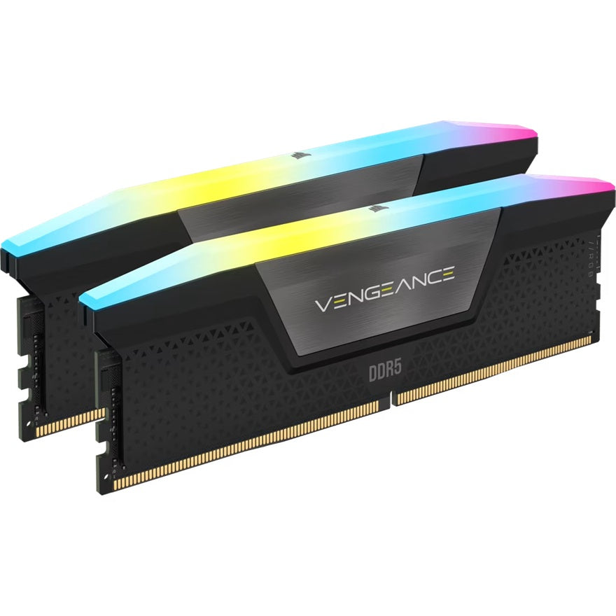 Corsair Corsair Vengeance RGB 32GB (2x16GB) DDR5 DRAM 6400MT/s C36 Memory Kit — Black PC5-51200 (DDR5-6400)