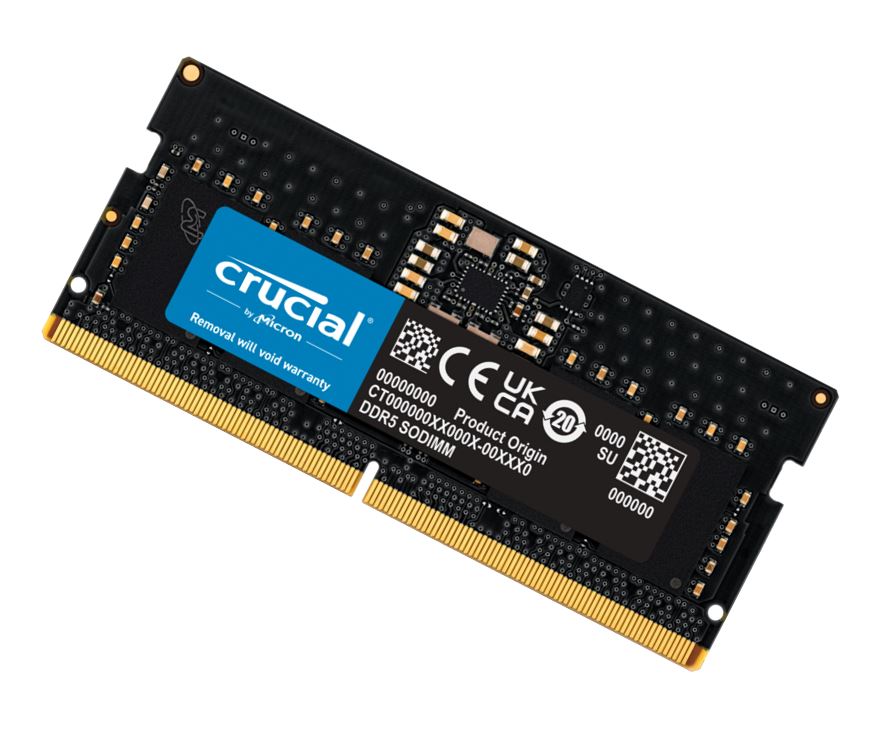 Micron (Crucial) Crucial 16GB (1x16GB) DDR5 SODIMM 5600MHz CL46 Notebook Laptop Memory ~CT16G48C40S5