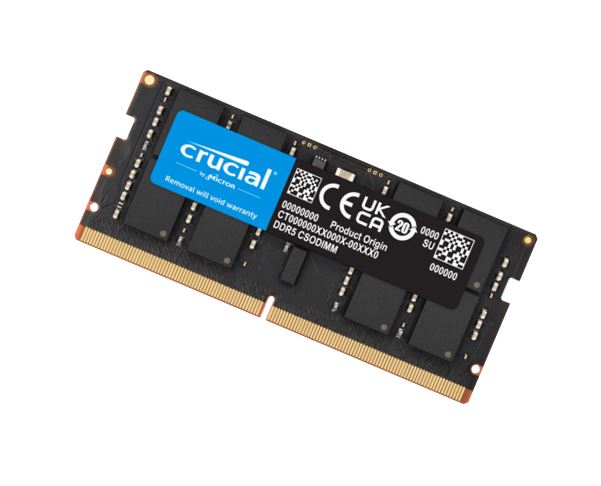 Micron (Crucial) Crucial 32GB (1x32GB) DDR5 CSODIMM 6400MHz C52 1.1V Notebook Laptop Memory for Intel Core Ultra Processors A