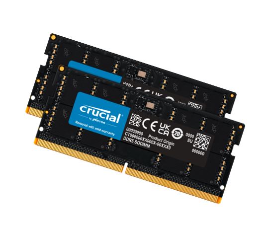 Micron (Crucial) Crucial 128GB (2x64GB) DDR5 SODIMM 5600MHz CL46 Notebook Laptop Memory