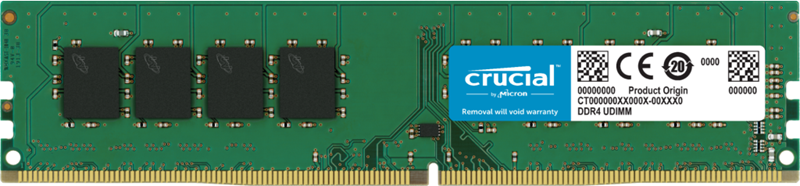 Micron (Crucial) Crucial 32GB (1x32GB) DDR4 UDIMM 3200MHz CL22 1.2V Dual Ranked Desktop PC Memory RAM