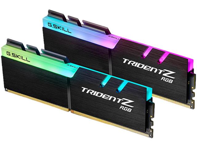 G.SKILL G.SKILL F4-3200C16D-16GTZR 16GB (2 x 8GB)/ PC4-25600 / DDR4 3200 Mhz/ Timings 16-18-18-38/ Voltage 1.35V/  Trident Z 