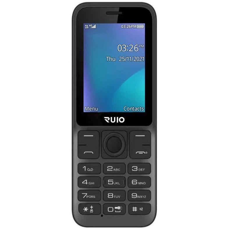 RUIO F286 4G 128MB - Black(51850001) *AU STOCK*, 2.4", 48MB/128MB, Single SIM, 1500mAh Removable, 1 Year Warranty