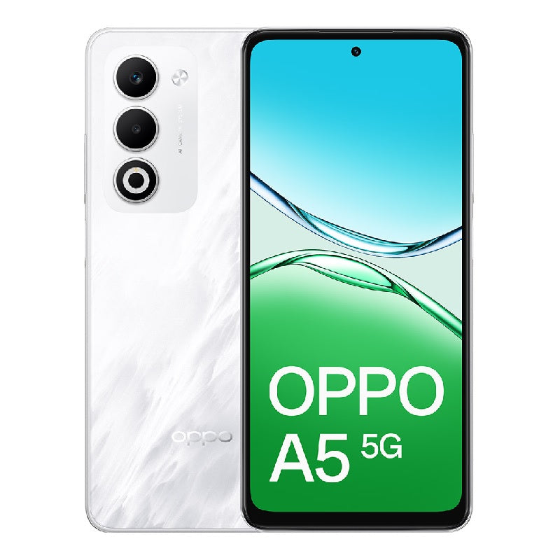 OPPO A5 5G 128GB - Mist White (CPH2735AU White)*AU STOCK*, 6.67", HD+, 120Hz, 4GB/128GB, 50MP/8MP, Dual SIM, 6000mAh, 2 Years Warranty