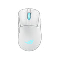 ASUS ROG Keris II Origin Gaming Mouse Moonlight White, ROG Micro Switch II, USB/Bluetooth/RF 2.4GHz, 8000 Hz, AURA Sync, 2 m paracord