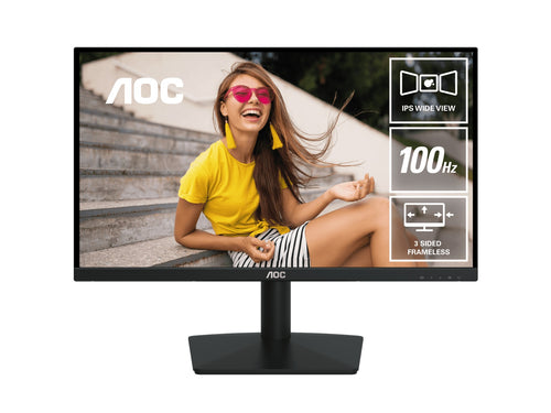 AOC AOC 23.8" 120Hz IPS Monitor: 1080p IPS, 120Hz refresh, 1ms MPRT, 250 nits, 178° view, HDMI/VGA, sRGB 118%, tilt adjustabl