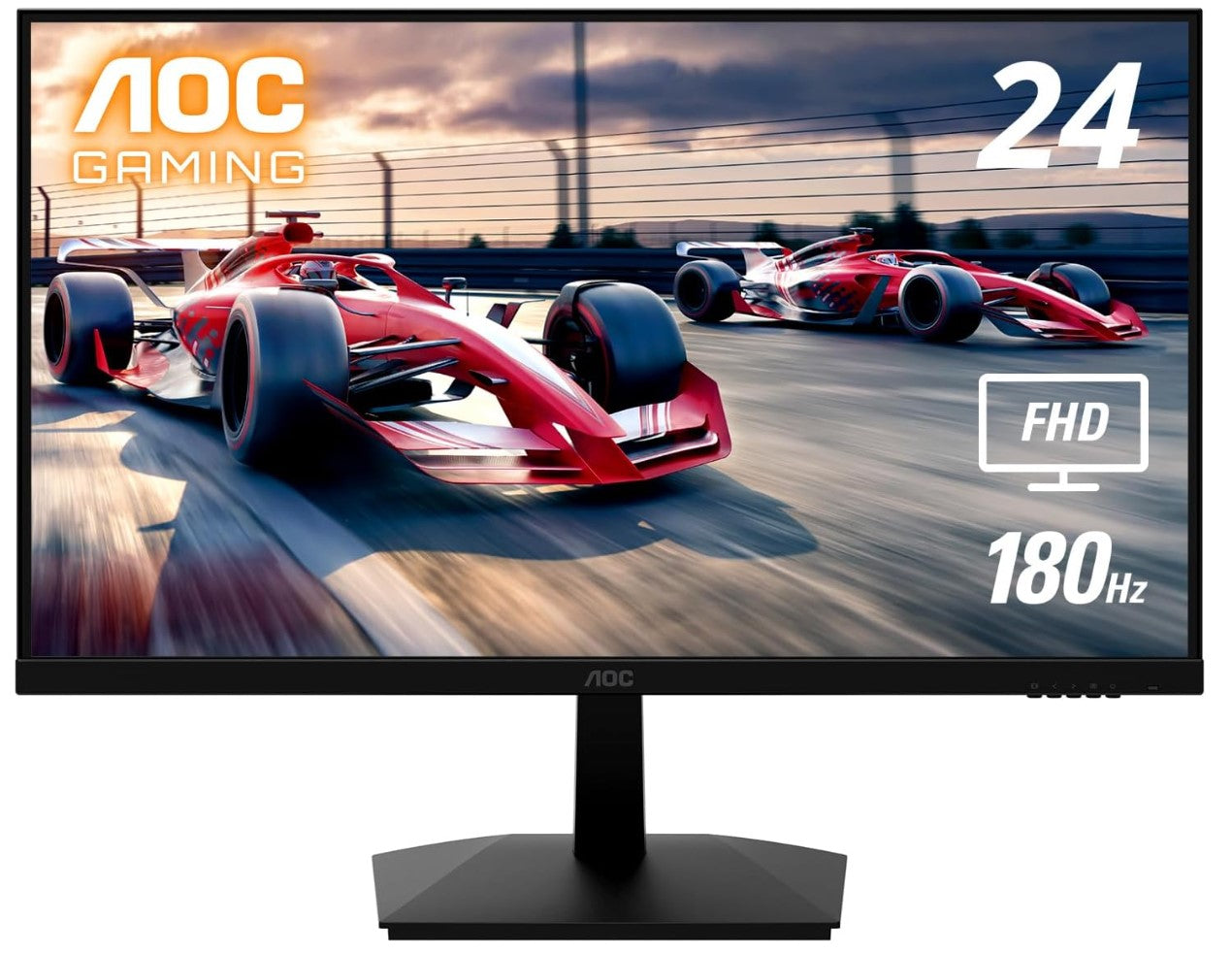 AOC AOC 23.8" 24G15N 180hz, 1ms, FHD 1080,  HDR Mode, AdaptiveSync VA, 300 Cd/m2, HDMI 2.0, Display Port 1.4. Gaming Monitor 