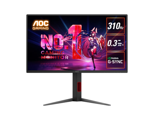 AOC AOC 24.5" 310Hz IPS Gaming Monitor 25G4S: Fast IPS, 1920x1080 @ 310Hz, 0.3ms response, 400 cd/m² brightness, 115% sRGB, a