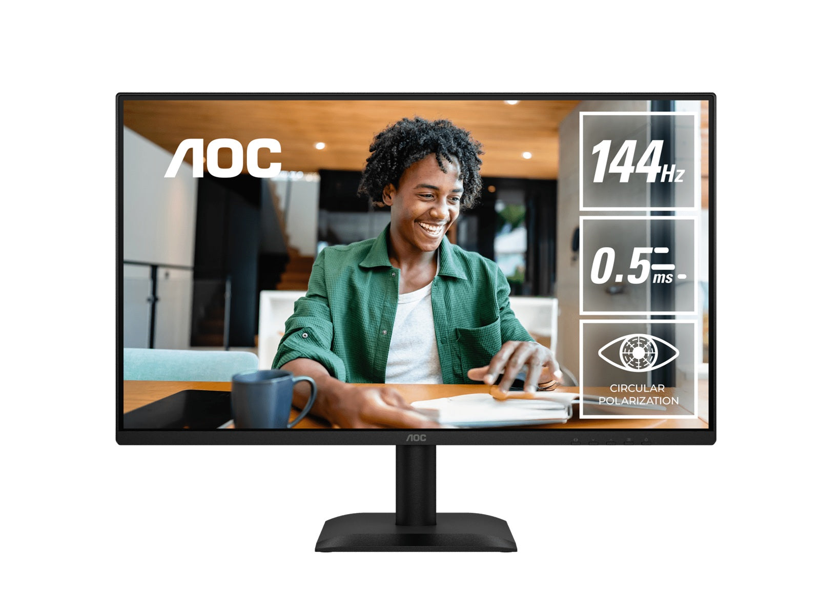 AOC AOC 27E40L,27" IPS,FHD 1920x1080@144Hz,4ms/0.5ms,300cd/m²,1500:1,HDMI+DP,178°,VESA100 (LS)