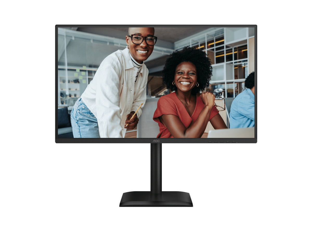 AOC 27' IPS, 1080p 120Hz, 300 nits, 1500:1, 4ms/1ms, 98% NTSC, HDMI/DP/VGA, USB3.2×4, 2×2W speakers, full ergonomic stand, VESA 100×100