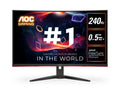 AOC AOC 31.5" Curved Monitor (C32G2ZE) – FHD 240Hz VA, 0.5ms, 1500R curve, 123% sRGB, DP 1.2, HDMI 2.0, Delta E<2, tilt adjus