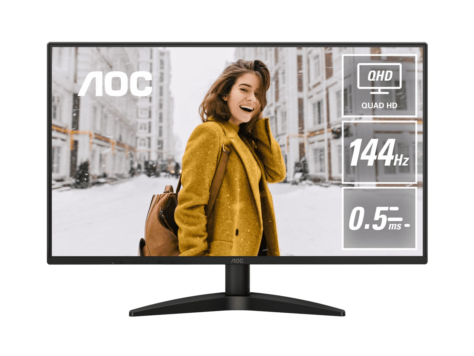 AOC AOC Q27B36X,27" IPS,QHD 2560x1440@144Hz,0.5ms/4ms,300cd/m²,1500:1,HDMI 2.0+DP 1.4,178°,VESA100