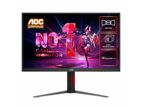 AOC AOC 27" Fast IPS U27G4: 3840×2160@160Hz, 1920 × 1080 @ 320Hz, 0.5ms MPRT, HDR, sRGB 127%, DCI-P3 99%, HDMI 2.1, DP 1.4, e