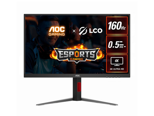 AOC AOC 27" 4K Gaming Monitor – 160Hz 4K, 0.5ms MPRT, Fast IPS, 1.07B colors, HDR, Delta E<2, HDMI 2.1  DP 1.4, tilt/swivel/h