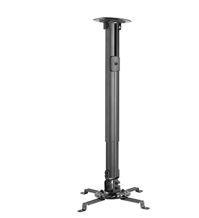 Brateck Brateck Steel Projector Ceiling Mount in Black Fit most Projectors Up to 13.5kg, 334x334x900mm, Installation: Ceiling