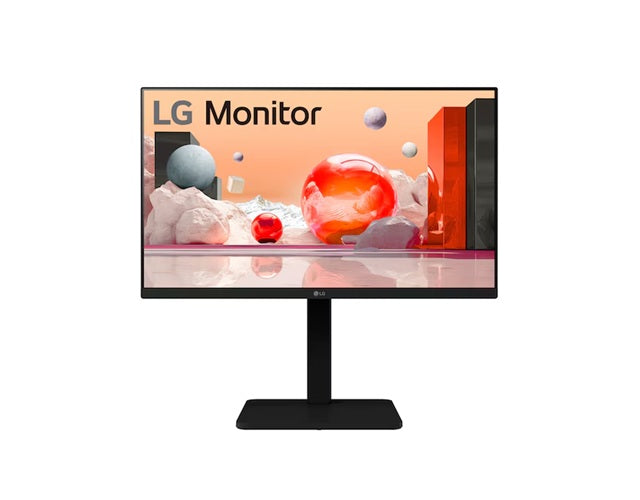 LG 24” Full HD IPS Monitor — 1920×1080, 100 Hz, built‑in power  speaker, versatile stand (tilt/height/swivel/pivot), Reader Mode  Flicker Safe