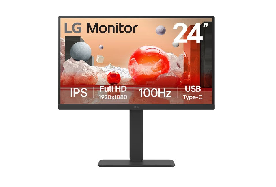LG 24" FHD IPS Business FHD 1920x1080 16:9, USB Type-C , Height Adjustment Tilt Swivel Pivot VESA Display Port,  HDMI, Speakers x 2, 3yrs Monitor