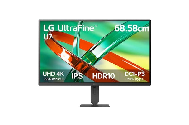 LG 27' UHD 4K IPS Monitor, 3840x2160, 3-side Virtually Borderless, DCI-P3 90%, HDR10, LG Switch