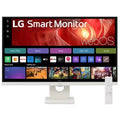 LG 27" 4K UHD IPS Smart Monitor: 3840×2160  (4K UHD), 5 ms response time, 60Hz refresh, ~350‑nit brightness, USB‑C, height/tilt pivot stand