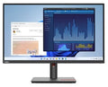 LENOVO ThinkVision T27P-30 27" UHD USB-C Dock Monitor 4K 3840x2160 16:9 Height Adjustable Tilt Swivel Pivot DP 90W 4xUSB3.2 Hub LAN DP HDMI VESA 3yr