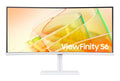 Samsung 34' ViewFinity S65TC UWQHD Curved Monitor 100Hz 3440x1440 21:9 5ms HDR10 1000R DP HDMI USB-C Hub LAN VA Tilt HAS Swivel VESA White 3YR