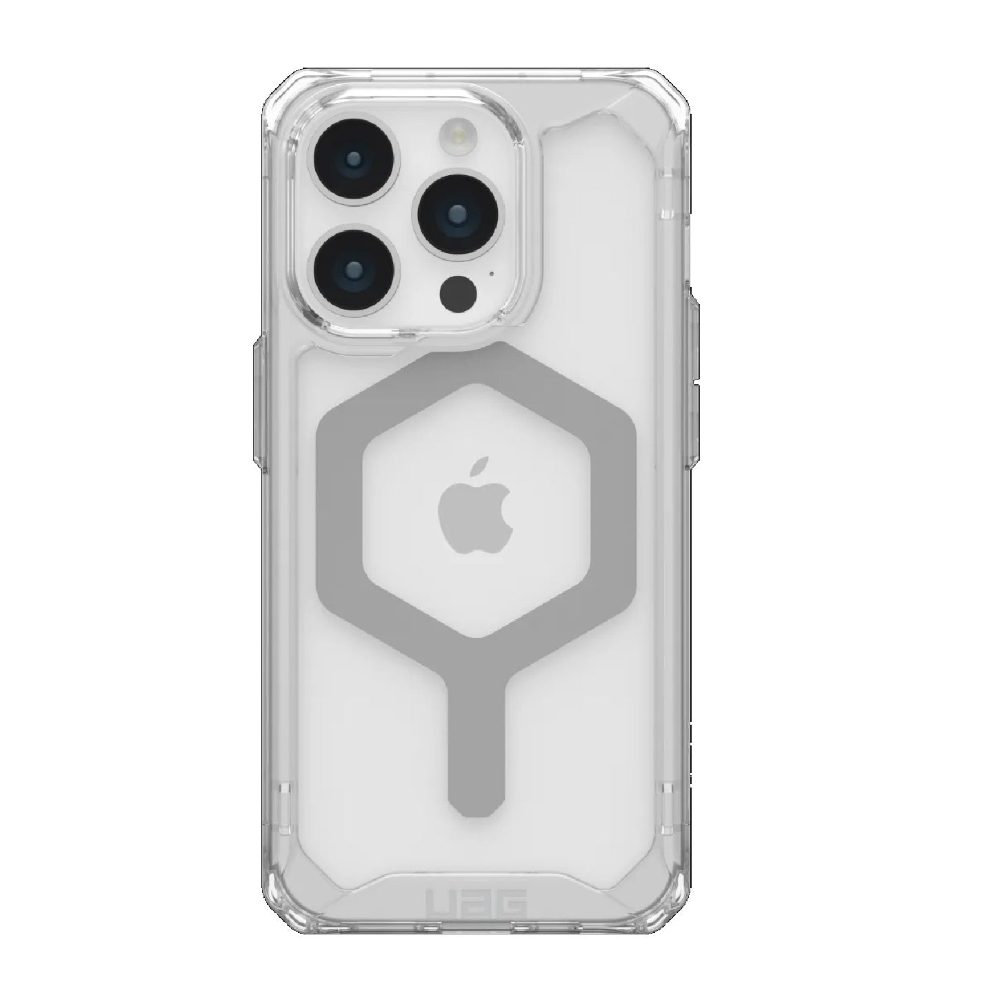 UAG Plyo MagSafe Apple iPhone 15 Pro (6.1") Rugged Case - Ice/Silver (114286114333), 16ft. Drop Protection (4.8M), 10 Years Warranty