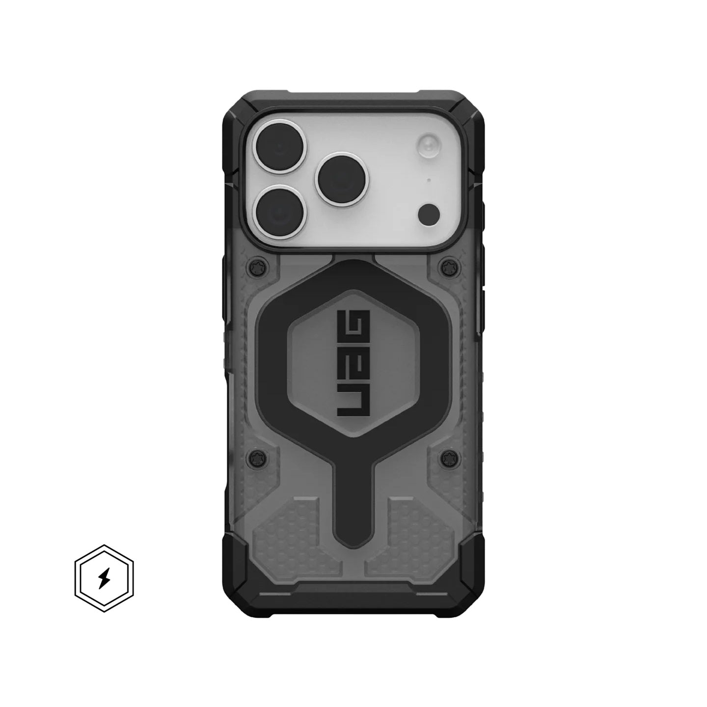 UAG Pathfinder Clear MagSafe Apple iPhone 17 Pro (6.3") Rugged Case - Ash/Black (114551113140), Impact Resistance, Lightweight, 10 Years Warranty