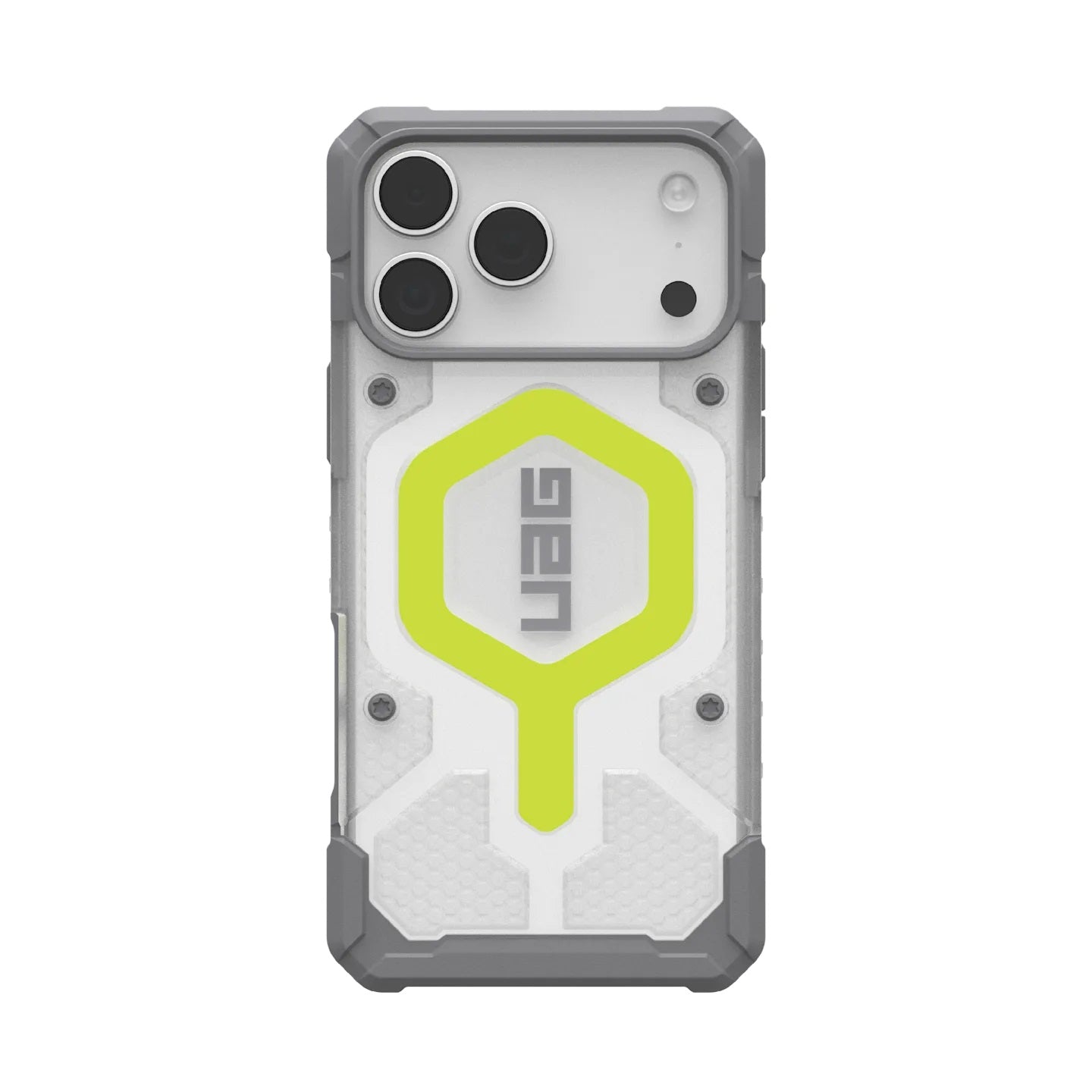 UAG Pathfinder Clear MagSafe Apple iPhone 17 Pro (6.3") Rugged Case - Active Neon (114551118181), 18ft Drop Protection (5.5M), 10 Years Warranty