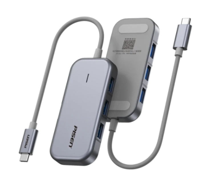 Pisen 11-in-1 Multi-Port USB-C Multiport Hub Adapter Docking Station 4xUSB-A(3.0 2.0) 1xUSB-C 100W PD 1x4K HDMI 1xRJ-45 1xSD 1xTF 1xVGA 1x3.5mm Audio