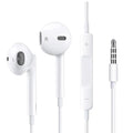 USP Pisen Half-in-Ear 3.5mm Earphones - White,Ergonomic Design,HD Call Microphone,5 Years Warranty