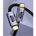 USP BoostUp Cafule Braided USB-C to USB-C (3.2 Gen2) Charge  Video Cable (1M) - Black, 5A/100W PD, 20Gbps, 8K/60Hz, Apple, Samsung, 2 Years Warranty