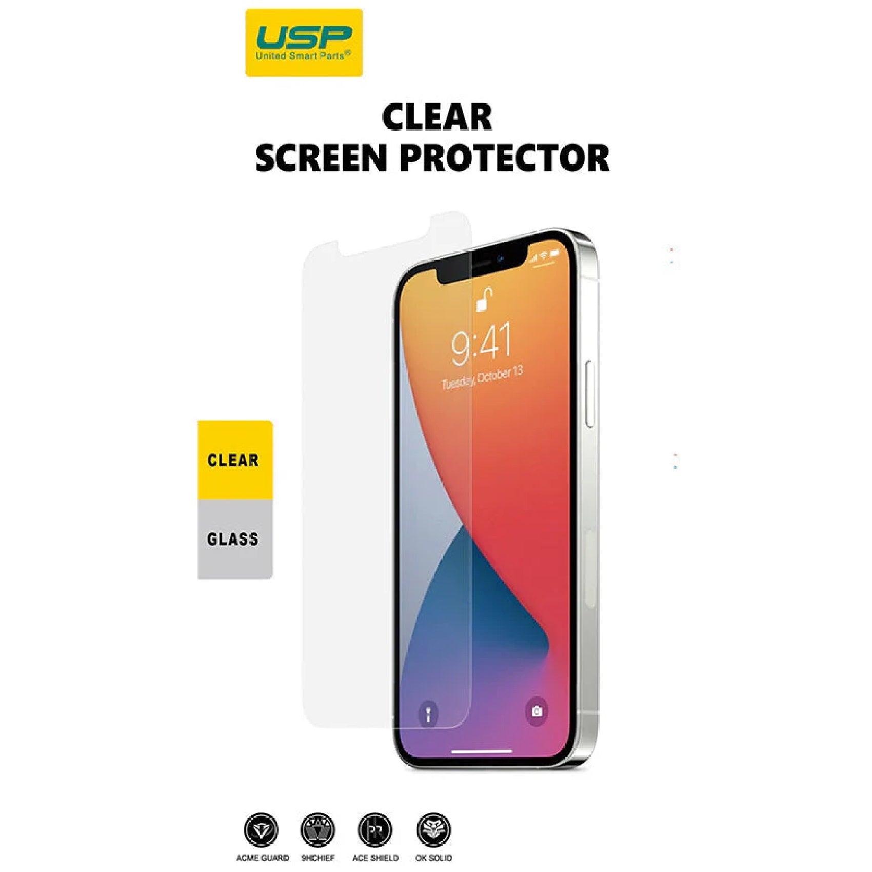 USP Apple iPhone 16 Pro (6.3") Tempered Glass Screen Protector : Full Coverage, 9H Hardness, Bubble-free,Anti-fingerprint, 3 Years Warranty