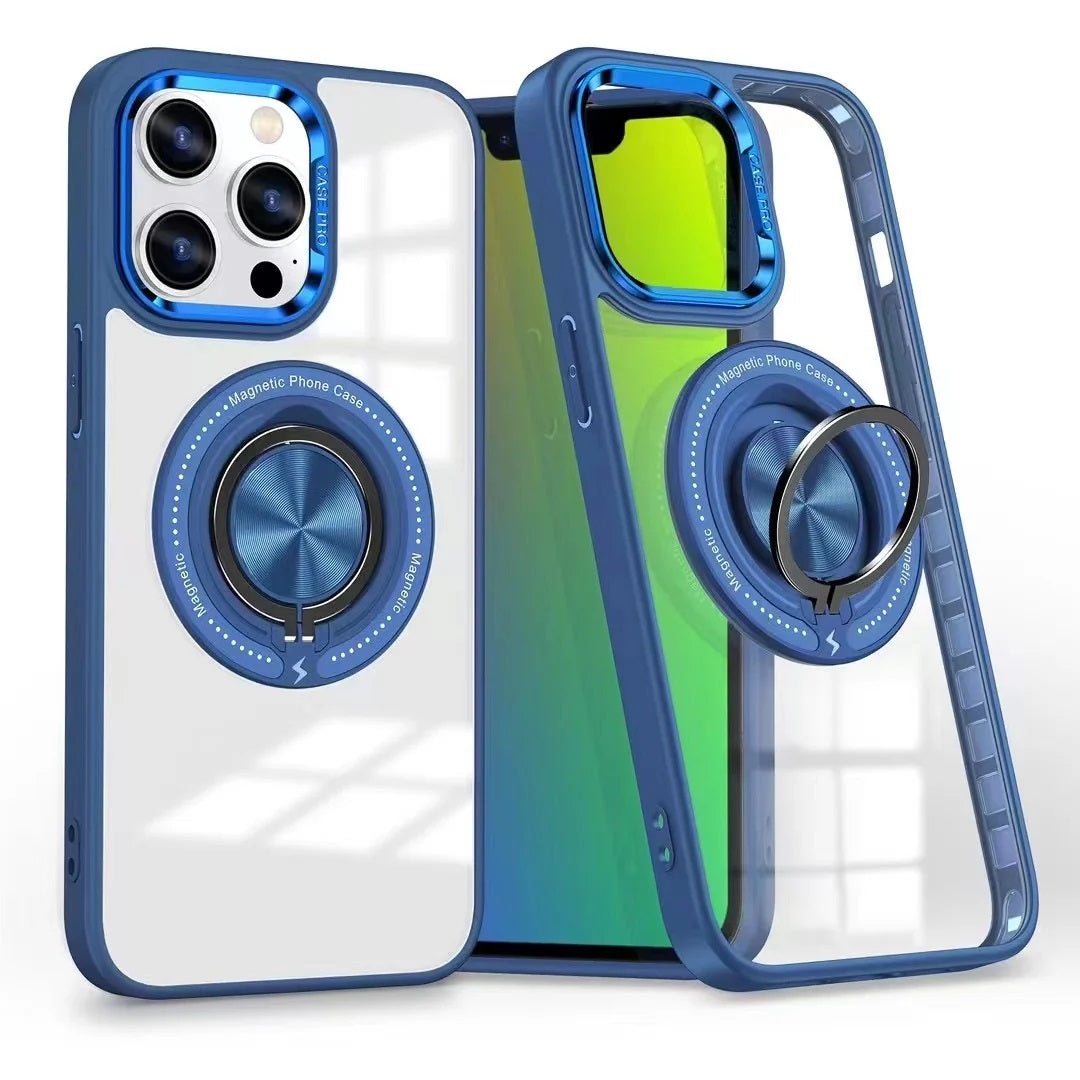 USP Apple iPhone 17 Pro Max (6.9") MagSafe Case with Ring Holder Dark Blue - Silicone Bumper,Drop Resistance, Scratch Protection, 3 Years Warranty