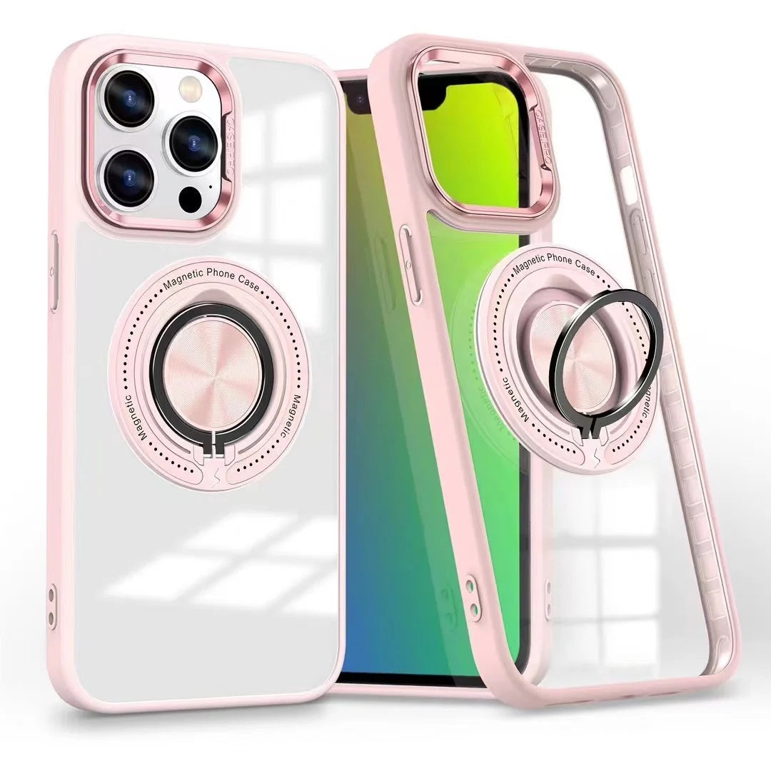 USP Apple iPhone 17 Pro Max (6.9") MagSafe Case with Ring Holder Pink - Silicone Bumper,Drop Resistance, Scratch Protection, 3 Years Warranty
