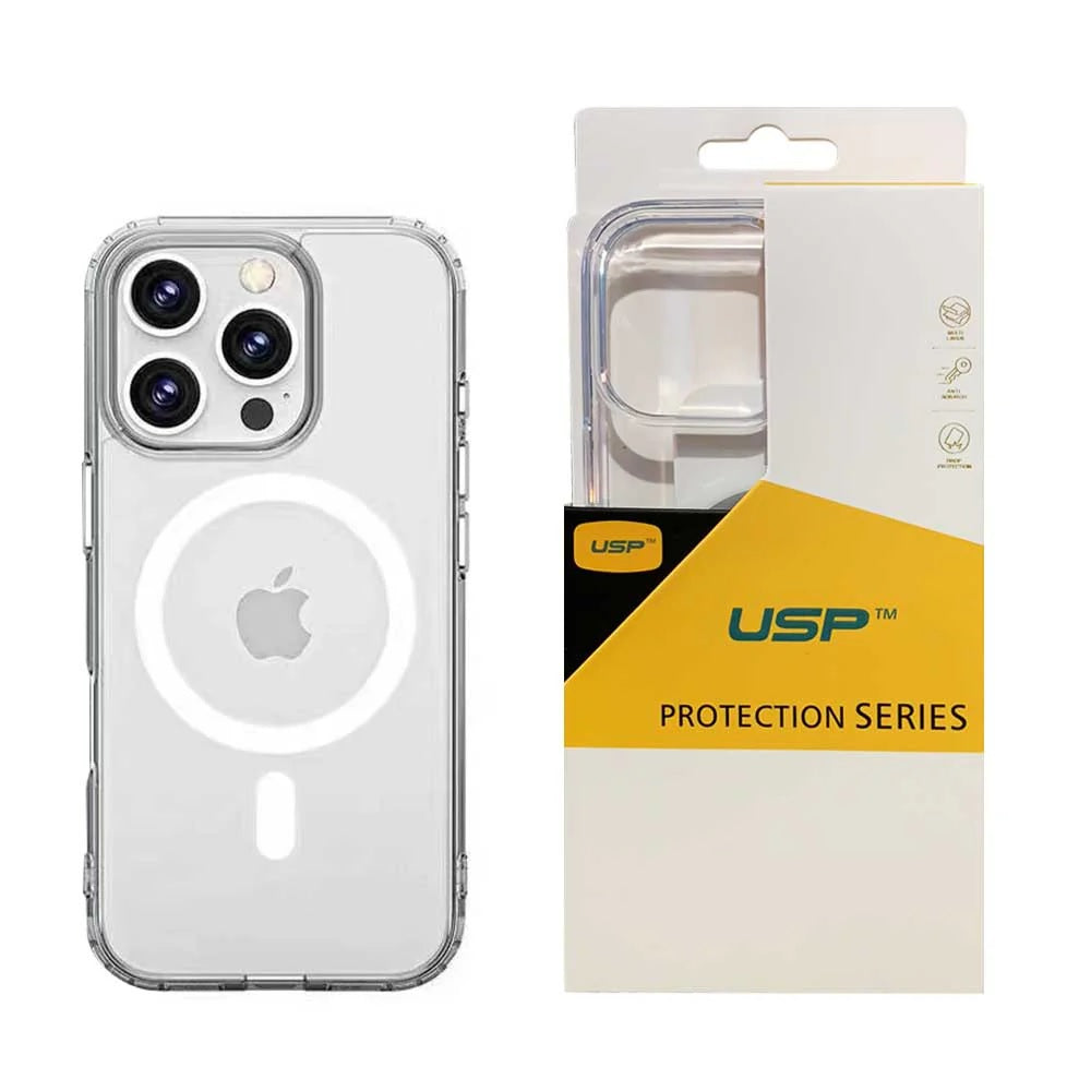 USP Apple iPhone 17 (6.3") Clear Rock Shockproof Case with MagSafe - Ultra-Thin, Lightweight, Non-Slip, Strong, 10 Years Warranty