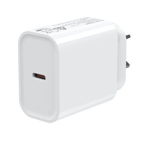 USP 45W GaN Single USB-C PD Power Adapter - White, Compact Design, Smart and Reliable, Built-in Safety Protection, 3 Years Warranty