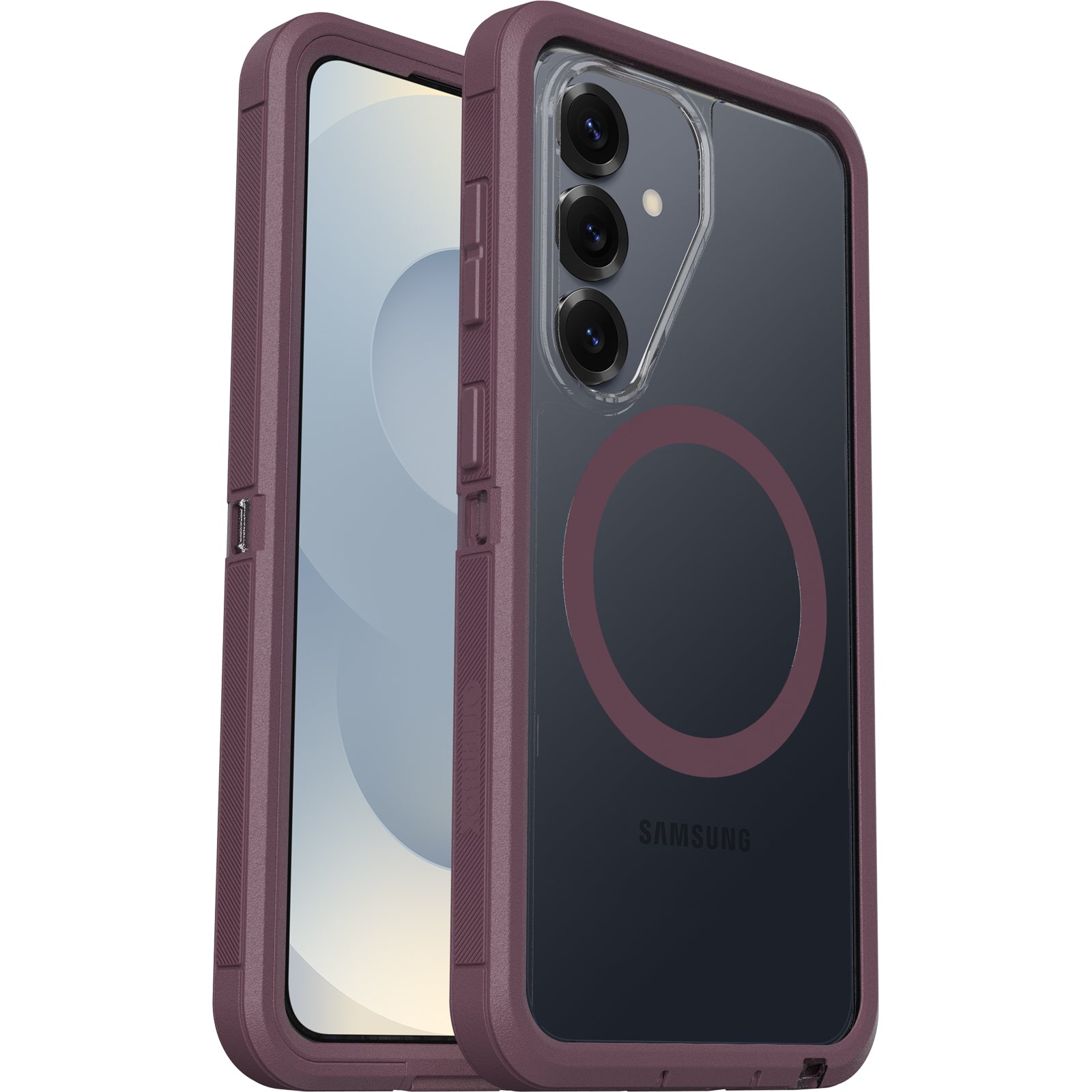 OtterBox Defender Pro XT Clear Samsung Galaxy S26 5G (6.3") Case Dye Hard (Clear/Purple) - (77-000088), DROP+ 7X Military Standard, 7 Years Warranty