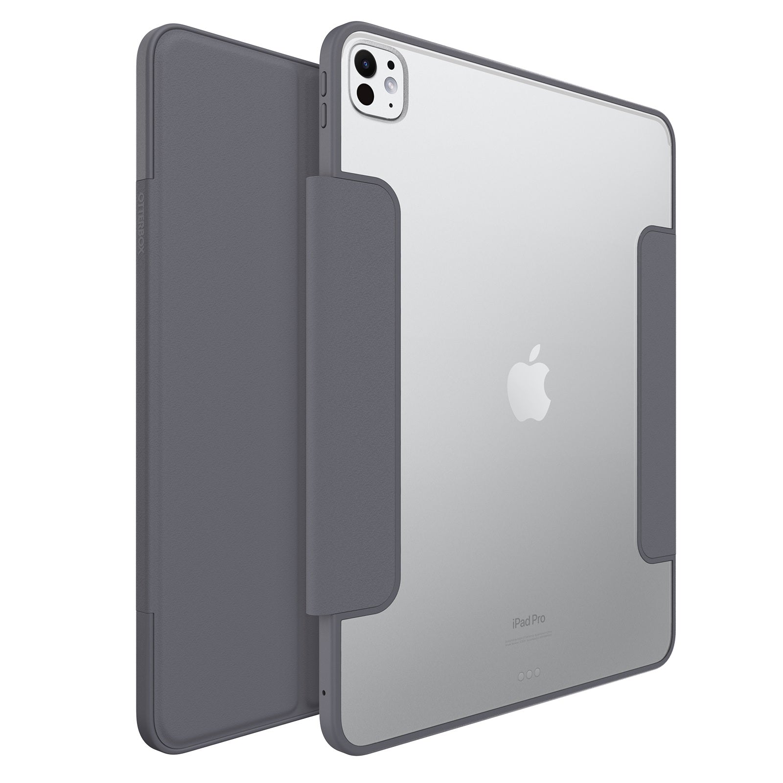 OtterBox Symmetry Folio Apple iPad Pro (13') (M5/M4) (8th/7th Gen) Case Thunderstorm (Clear/Dark Grey) - (77-95261), 7 Years Warranty