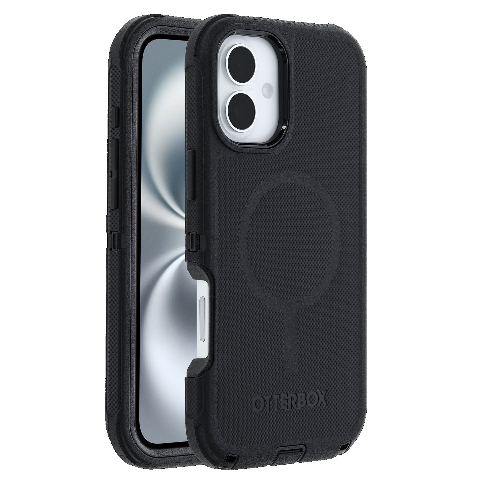 OtterBox Defender MagSafe Apple iPhone 16 Plus (6.7") Case Black - (77-95949), DROP+ 7X Military Standard, Tri-Layer, Port Covers, 7 Years Warranty