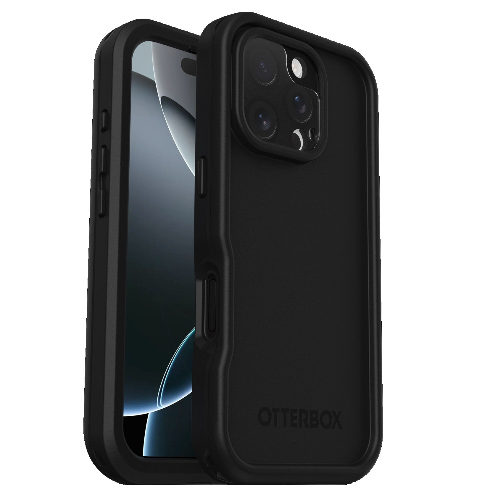 OtterBox FRE MagSafe Apple iPhone 16 Pro (6.3") Case Black - (77-96151),DROP+ 5X Military Standard,2M IP68, Built-In Screen Protector,7 Years Warranty