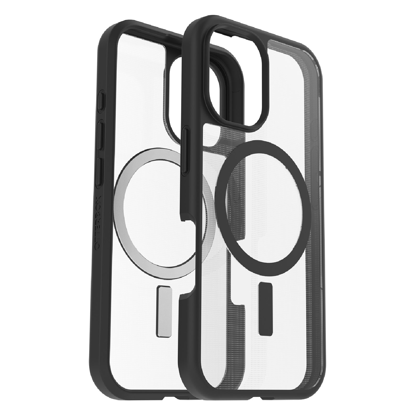 OtterBox React MagSafe Apple iPhone 16 Plus (6.7") Case Clear/Black-(77-96235),DROP+ Military Standard,Hard Case with Soft Grip Edges,7 Years Warranty
