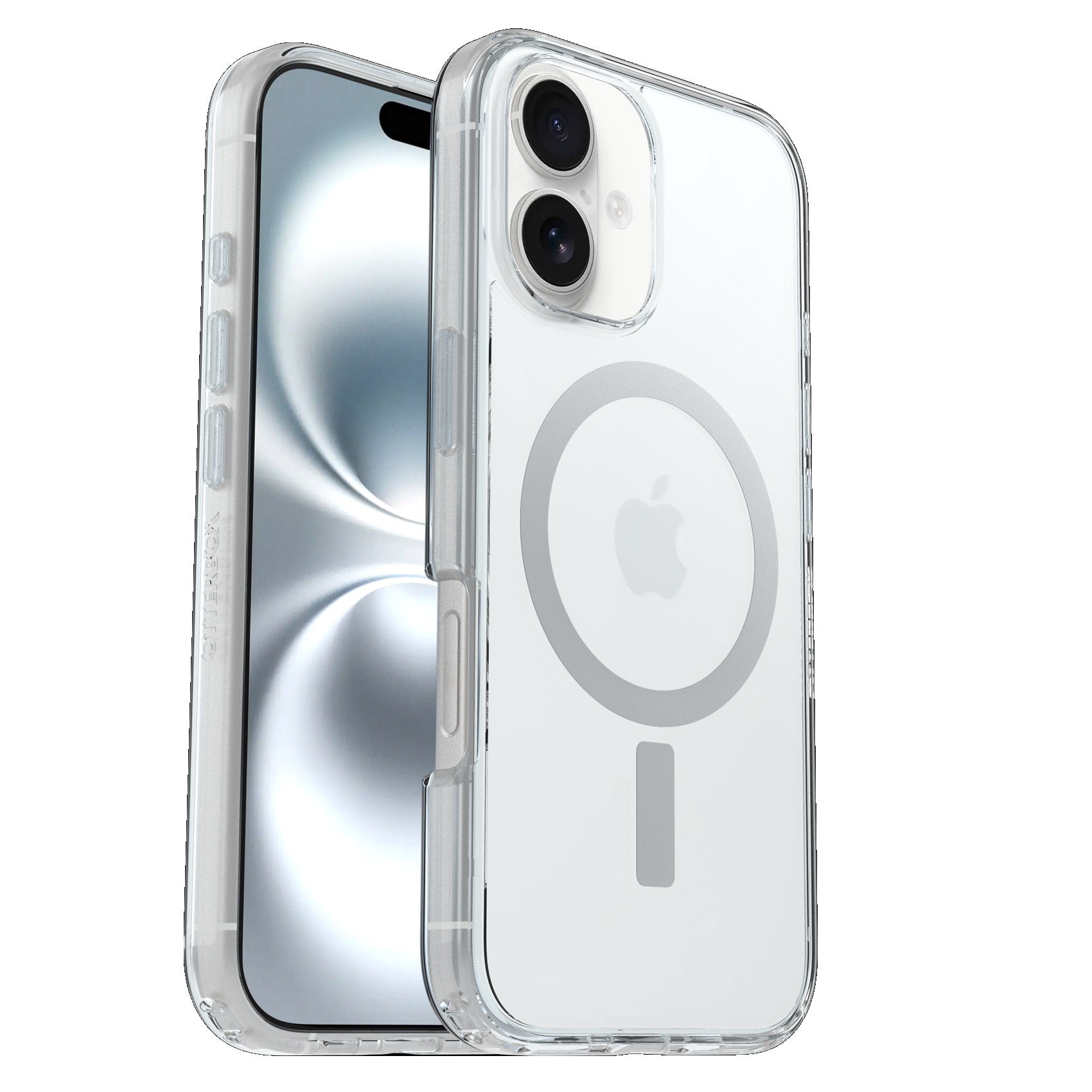 OtterBox Symmetry Clear MagSafe Apple iPhone 16 (6.1") Case Clear - (77-96369),Antimicrobial,DROP+ 3X Military Standard, Raised Edges,7 Years Warranty