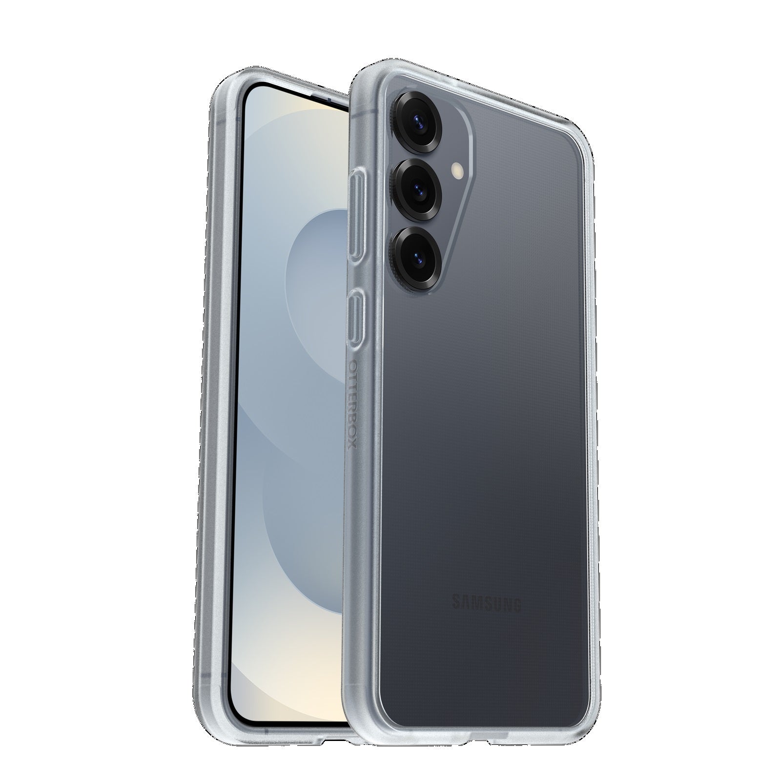 OtterBox React Samsung Galaxy S25 5G (6.2") Case Clear - (77-97378), DROP+ Military Standard, Antimicrobial, Hard Case, Soft Grip, 7 Years Warranty